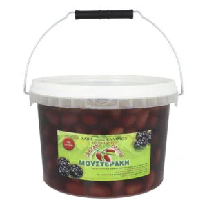 Oliwki Mousterakis - Oliwki Mousterakis - ciemne oliwki greckie z pestką - wiaderko 2 kg
